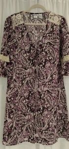 Take Two Clothing Co. Purple Floral Sheer Duster M